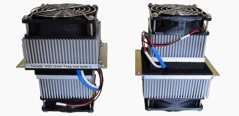 The left image shows a TAC60™ with Hot-Side up. On the right, the Cold-Side is at the top.